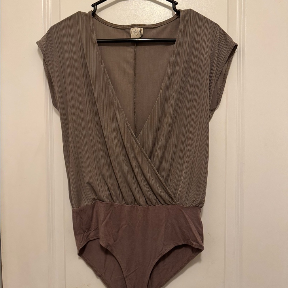 Taupe Wrap Bodysuit